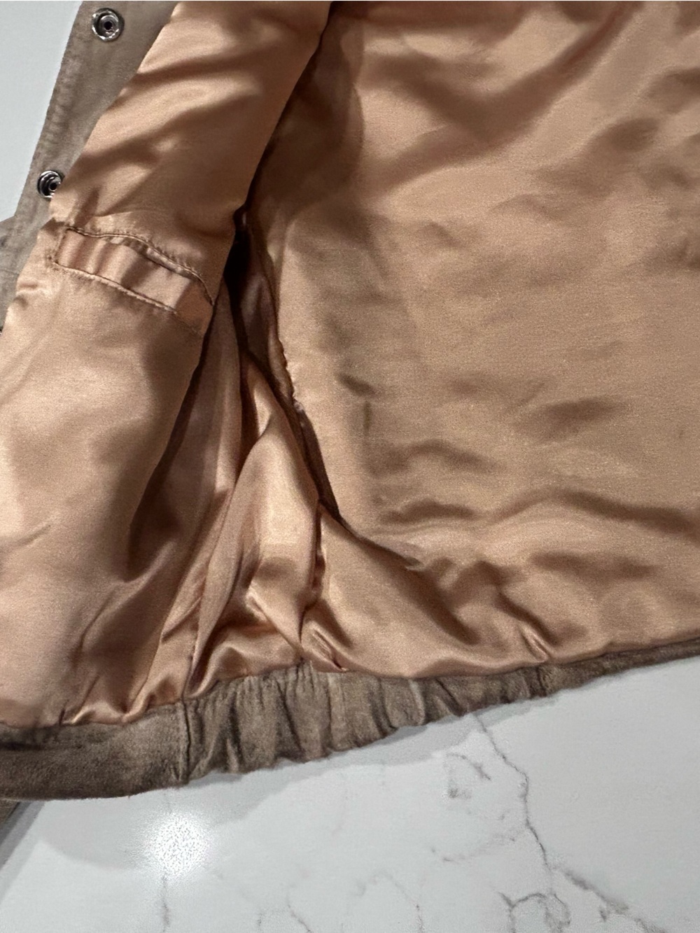 L’Americaine Los Angeles Vintage Tan Pig Suede Leather Fringe Western Jacket - Picture 13 of 14